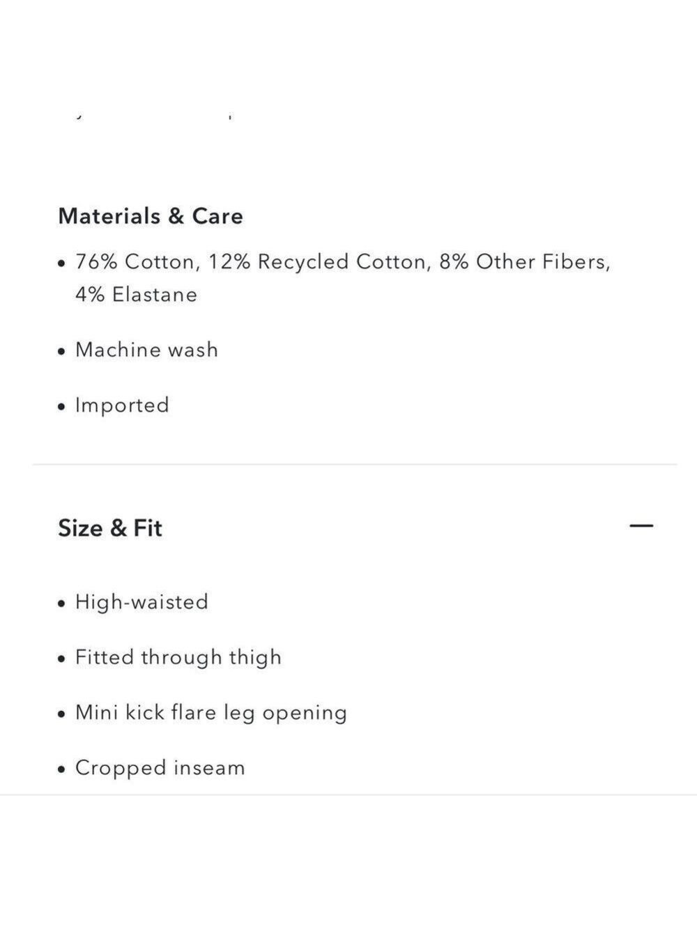 AMERICAN EAGLE Pull On High Waisted Kick Bootcut Crop Jean medium NWT - Picture 11 of 11